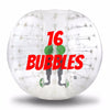 10 PVC Bubbles Bubble Bump Soccer, bubble soccer green/geeen adult