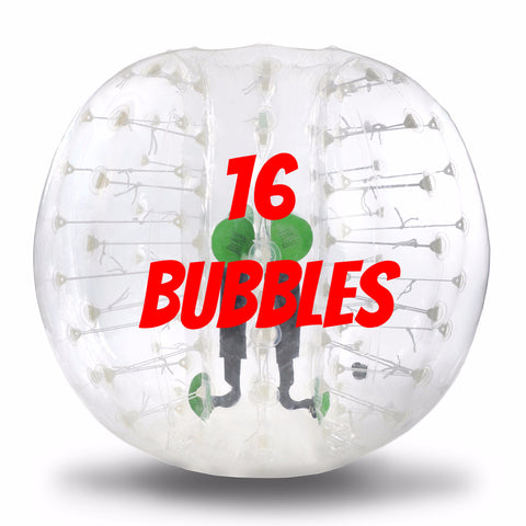 10 PVC Bubbles Bubble Bump Soccer, bubble soccer green/geeen adult
